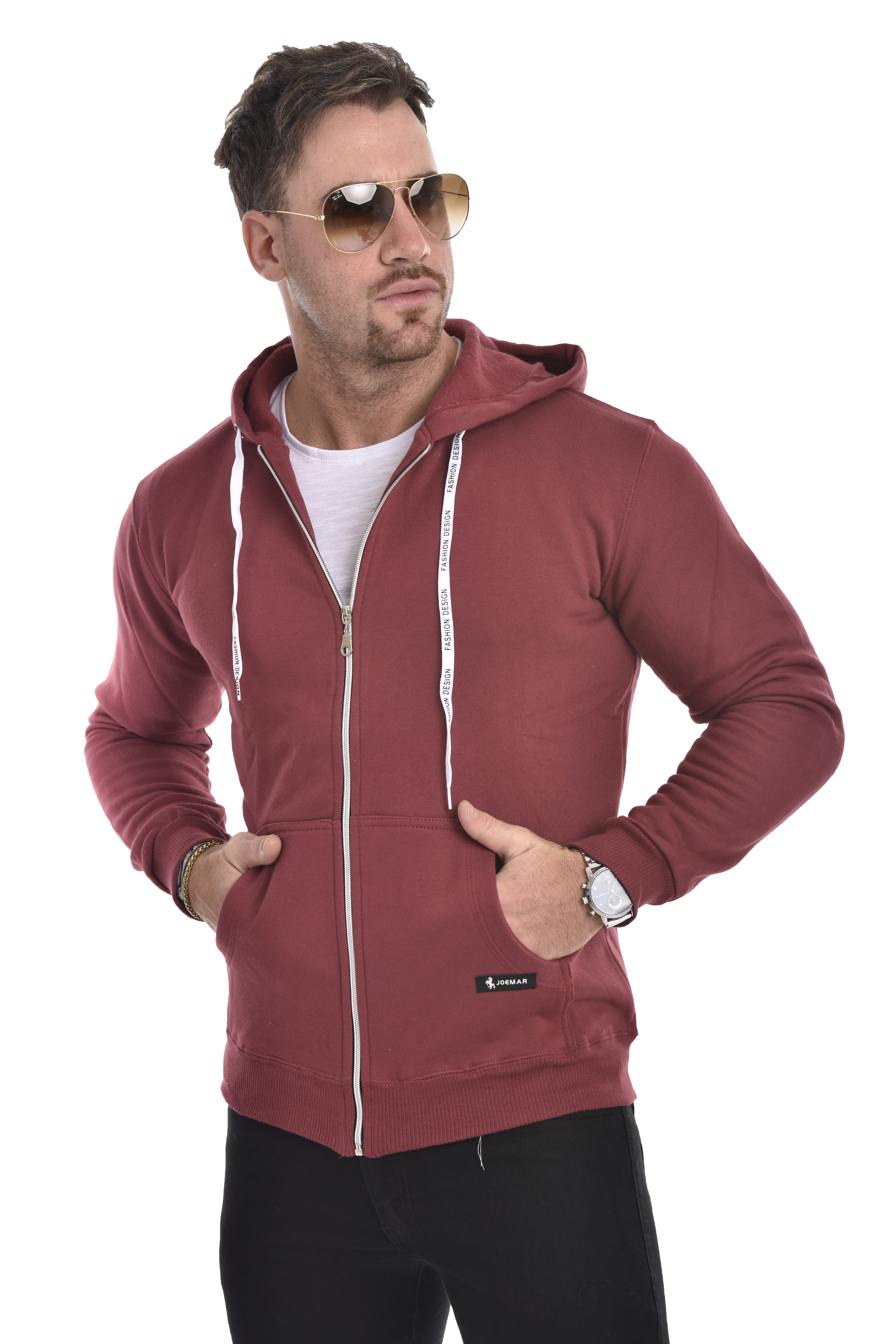 Campera con Cierre y Bolsillos de Rustico  Liso - _CIA1382%20copia.jpg