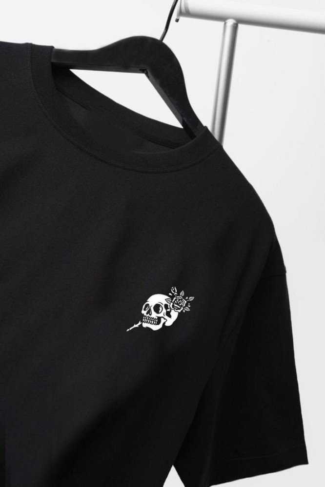Remeras Cráneo Logo Bordado Algodón Peinado - Imagen 1