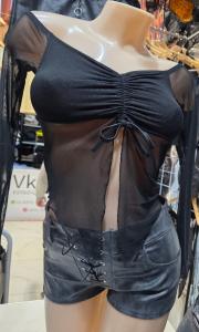 Top Remera Tull con Frunce