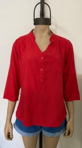 Camisa Fibrana  Rayón Manga 3/4