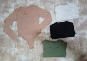 Body Manga Larga Escote Redondo