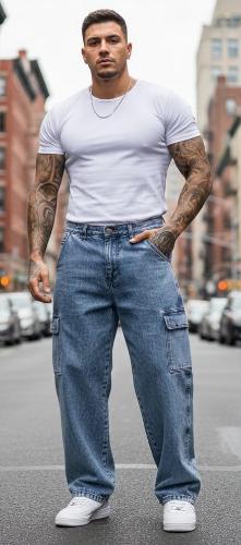 Baggy Cargo Celeste Arenado
