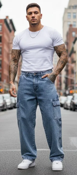 Baggy Cargo Celeste Arenado
