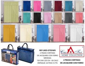 Cortinas de Ambiente de 4 Paños Raso y Tul