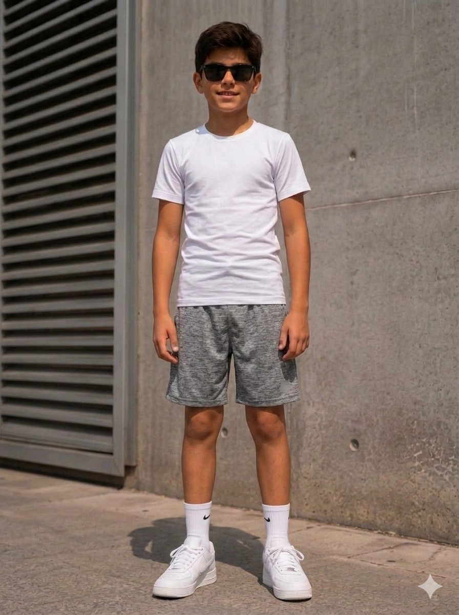 Short Lycra Deportivo Liso Niños - Imagen 2