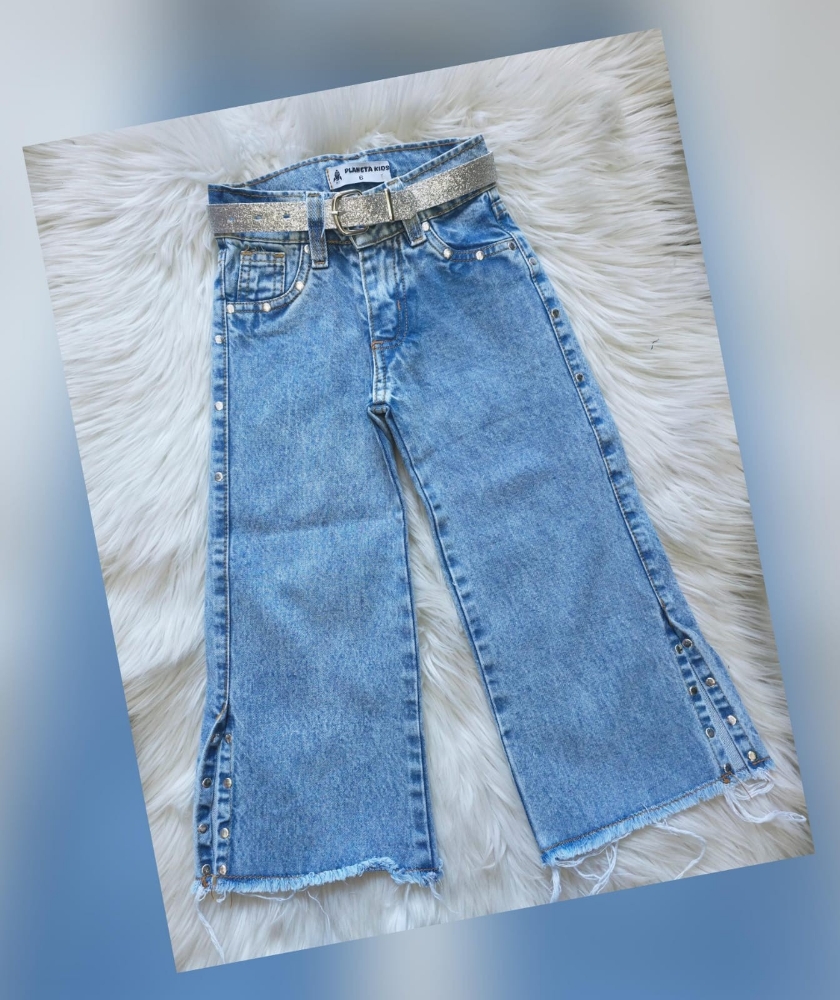 Wide Leg Tajo con Tachas - Imagen 2