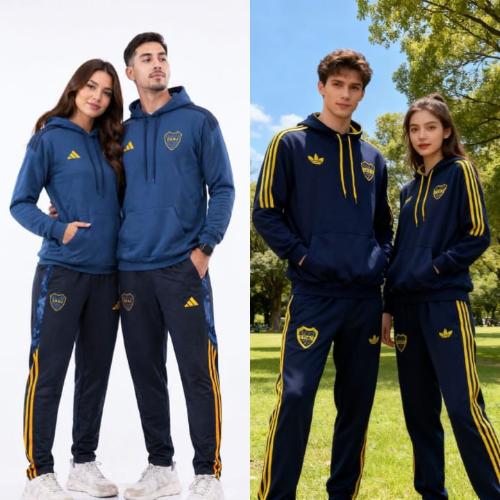 Conjunto con Buzo Canguro de Boca Unisex