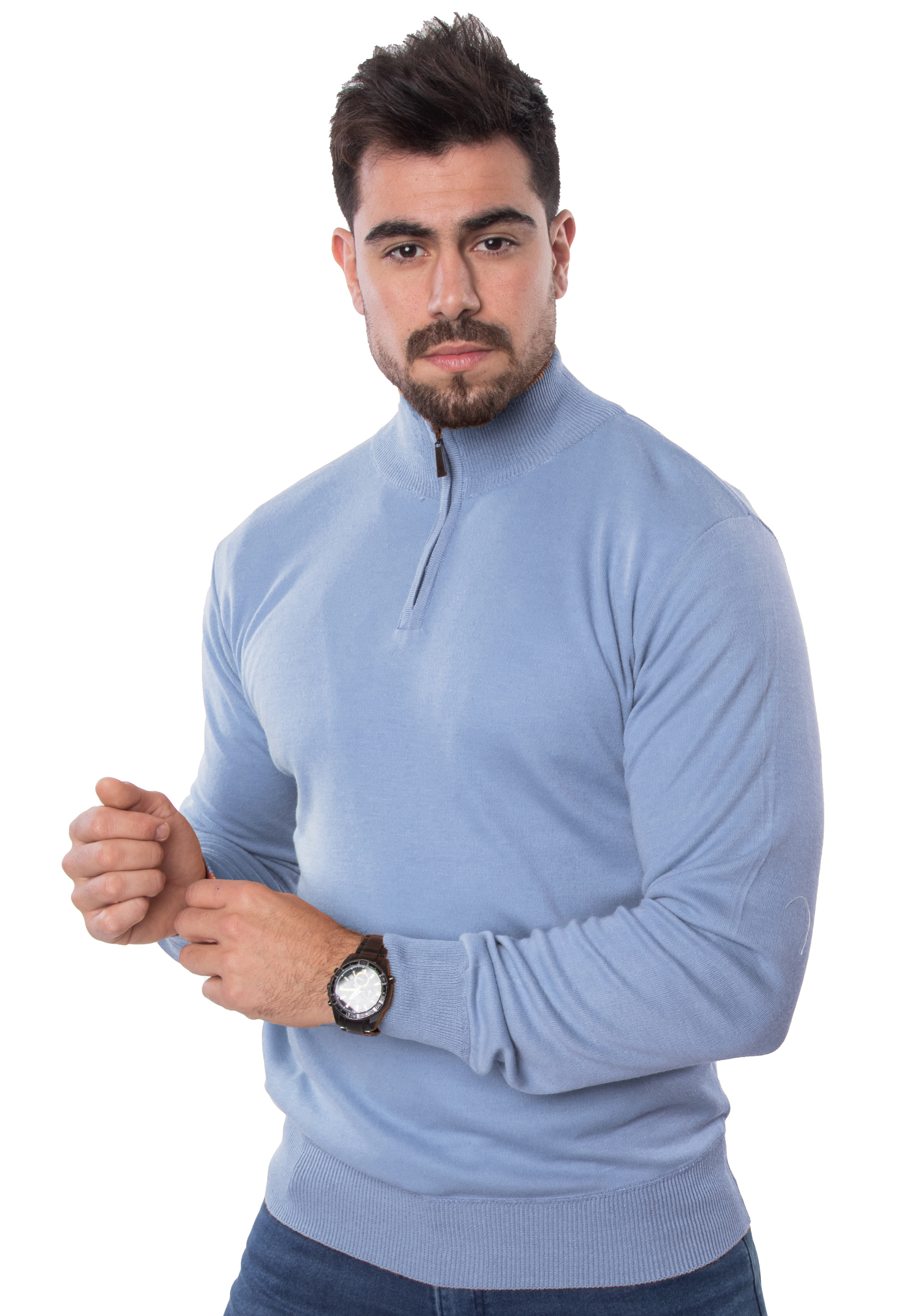 Sueter Medio Cierre Verano / Primavera - Sweater%20Hombre%20Tipo%20Polera%20Medio%20Cierre%20De%20Hilo%20Importado%20EDITADAS%20(5).jpg