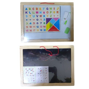 Pizarra  Magnetica y Numero Fibron y Tiza 33x44