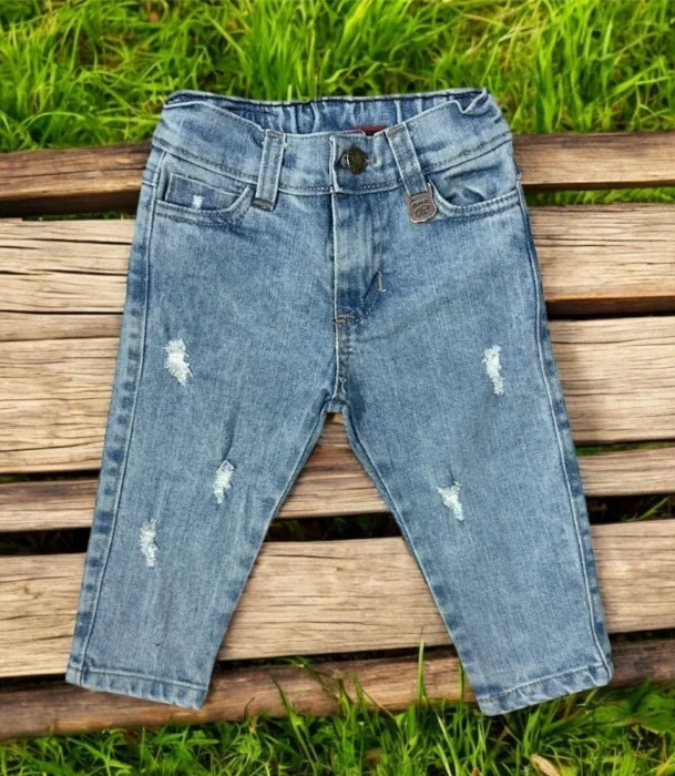 Jeans Premium Mom Bebe Arenado Verdoso Roturas