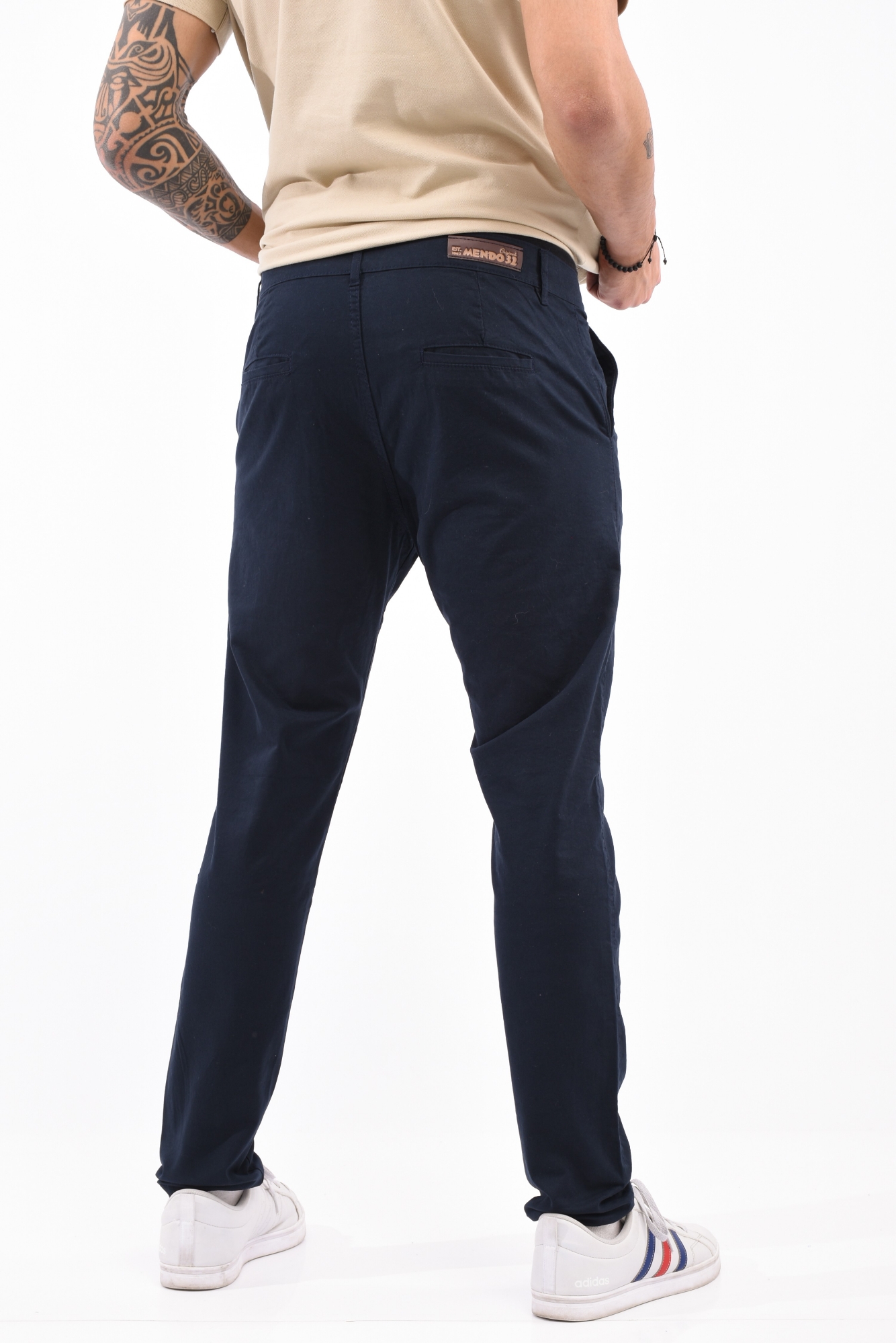Jeans Elastizado Corte Chino Azul - Imagen 2