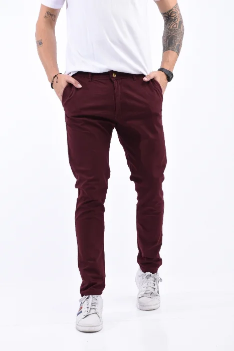 Jeans Elastizado Corte Chino Bordo