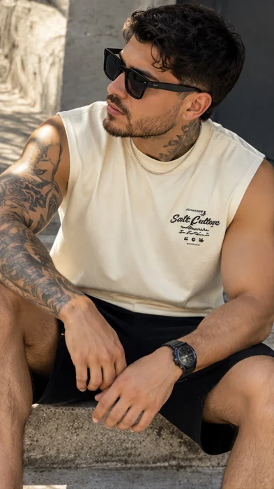 Musculosa Peinada Estampada