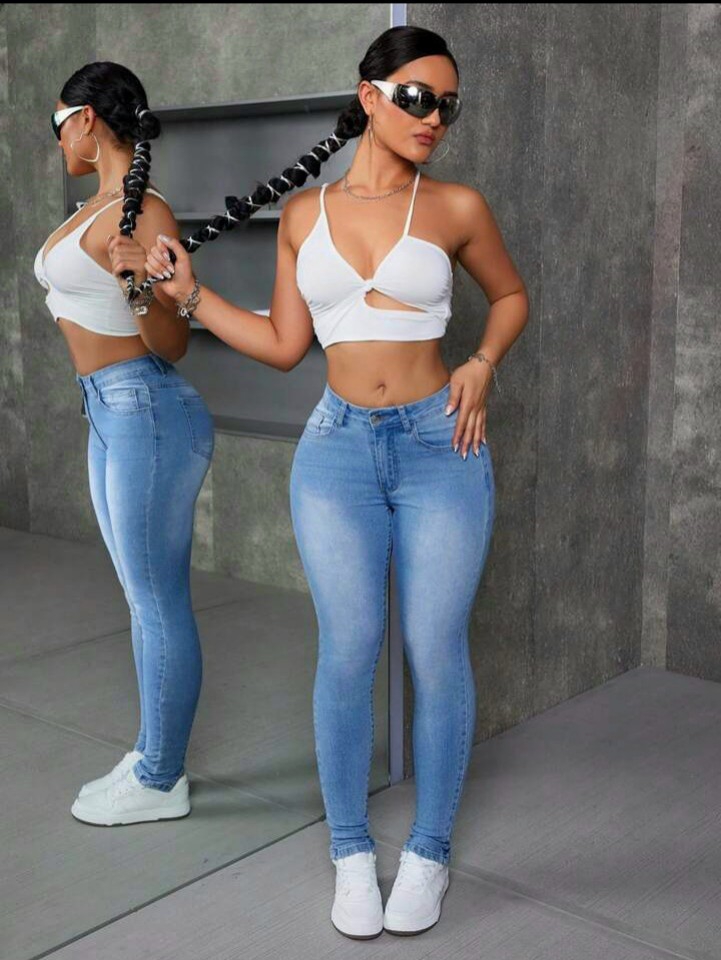 Jeans Chupin Dama Pantalon Skinny 2000's Mujer Promos Hotsale Descuentos Mayoristas - Imagen 1