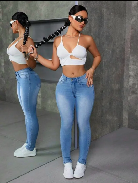Jeans Chupin Dama  Pantalon Skinny 2000's Mujer  Promos Hotsale Descuentos Mayoristas