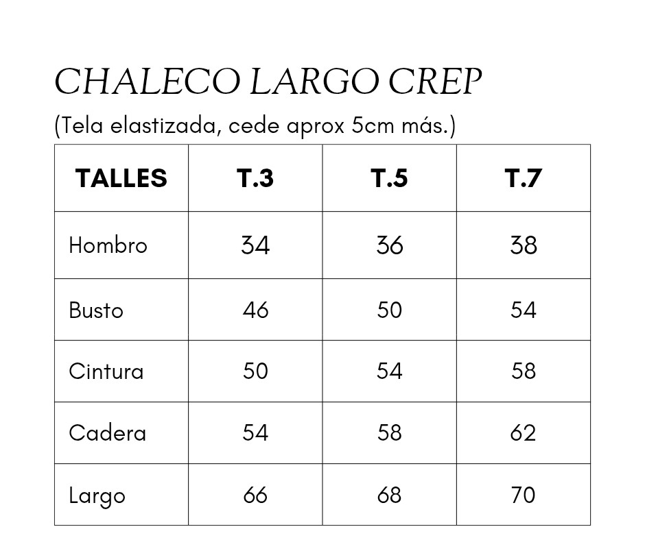 Chaleco Largo Crep - Imagen 4