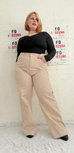 Wide-leg Brillo Color Beis 48 al 56 - Miniatura 2