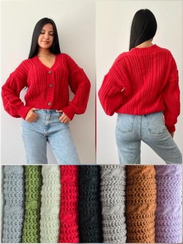 Cardigan de Lana Friz (vanne) - Miniatura 2