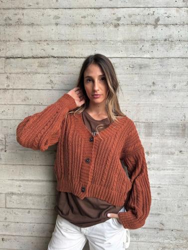 Cardigan de Lana Friz (vanne) - Miniatura 4