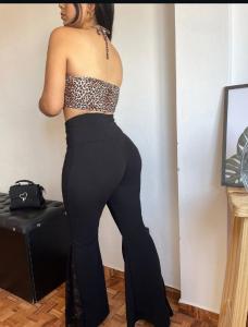 Pantalon 6 Botones Crep Encaje