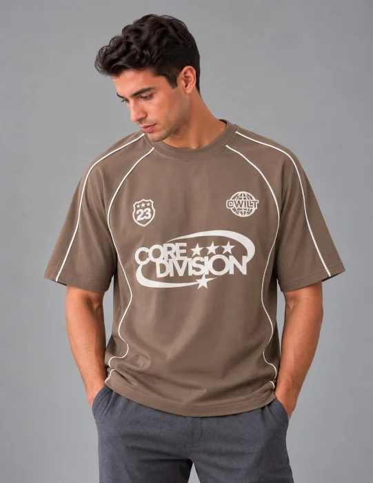 Remeras  Oversize con Vivo Algodón Peinado (c)