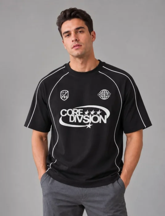 Remeras  Oversize con Vivo Algodón Peinado (c)