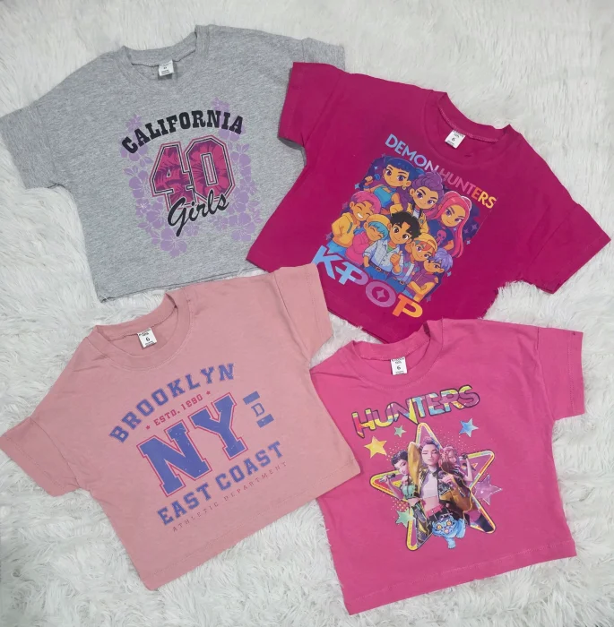Remeras Cortas de Niña