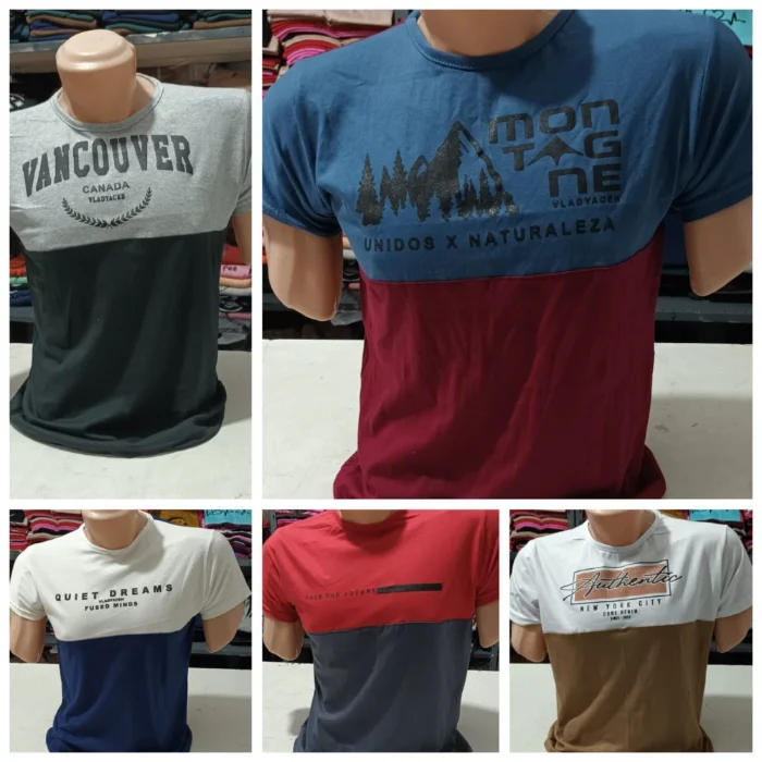 Remera Combinado Algodón Hombre