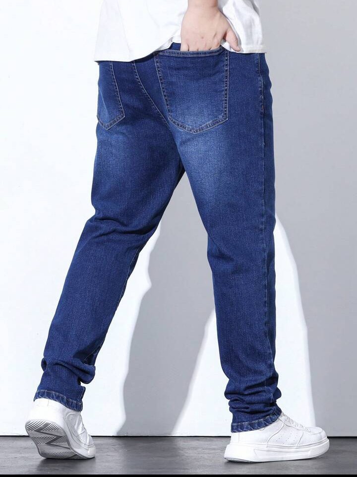 Jeans Semi Recto Azul Hombre   Pantalon Chupin Caballero   Promos Hotsale Mayoristas - Imagen 2