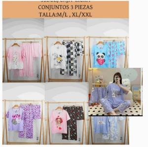 Conjunto Pijama Mujer de 3 Piezas