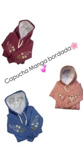 Capucha Manga Bordada