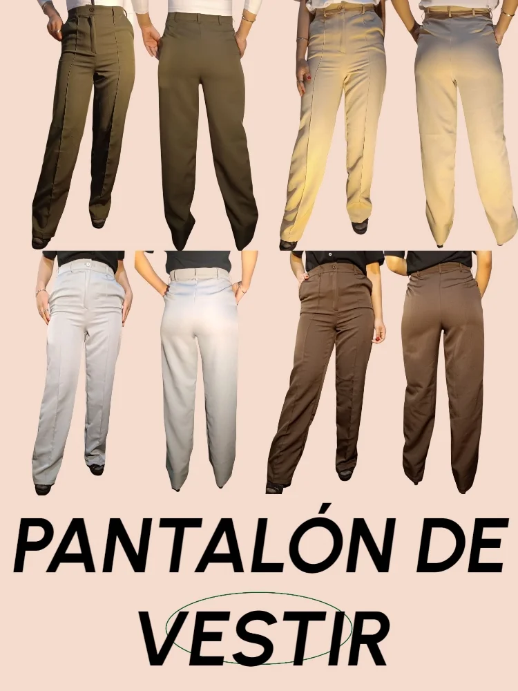 Pantalón Recto Sastrero de Vestir - Imagen 1