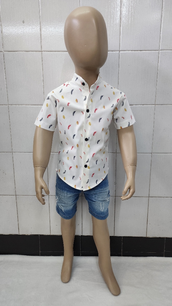 Camisas Elastizada Importado de Bebé Cuello Mao - Imagen 1