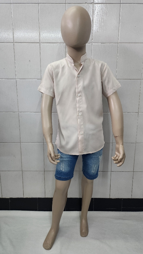 Camisas Liso de Niños Cuello Mao - Imagen 3