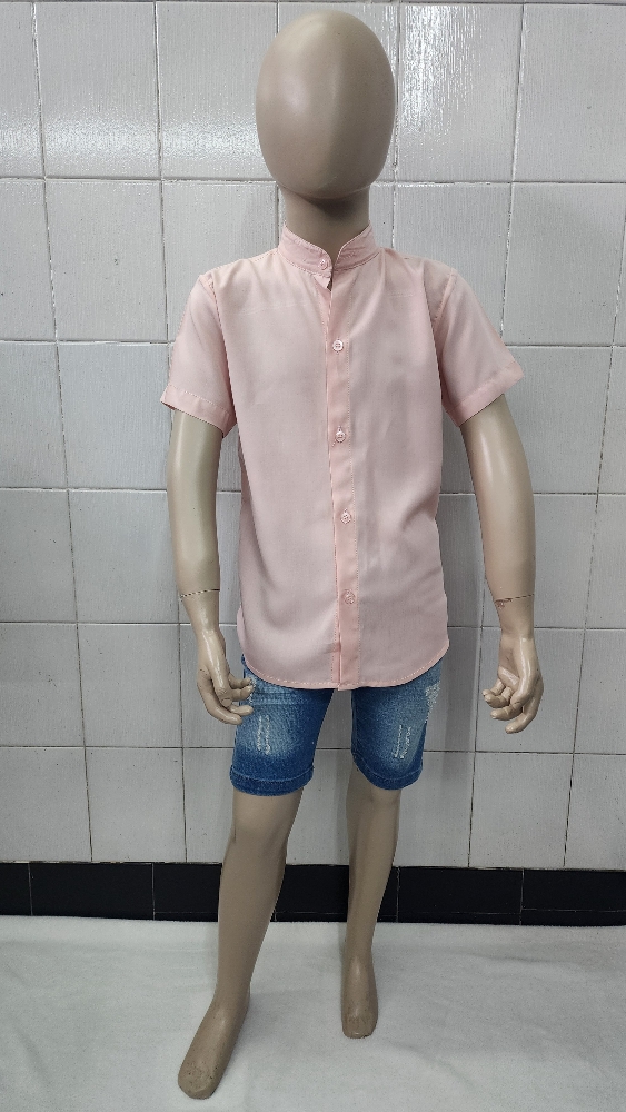 Camisas Liso de Niños Cuello Mao - Imagen 4