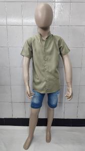 Camisas Liso de Niños Cuello Mao - Miniatura 5