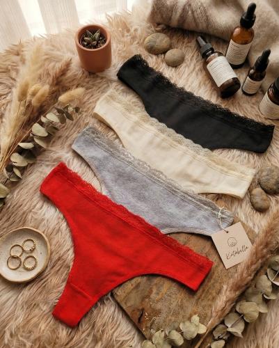Colaless Algodón Lycra con Puntilla