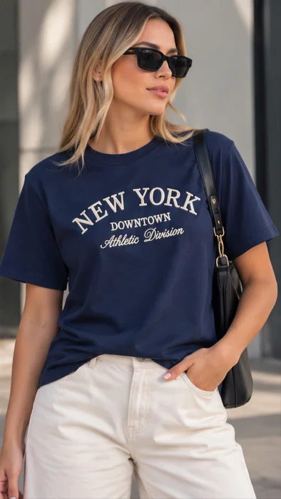 Remeras Bordadas Peinadas