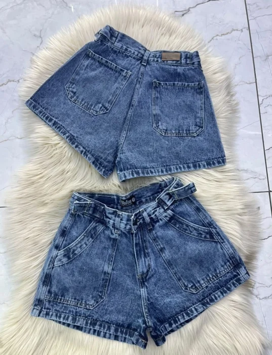 Short Mom Jean con Regulador