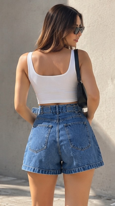 Short Mom Jean con Regulador - Imagen 6