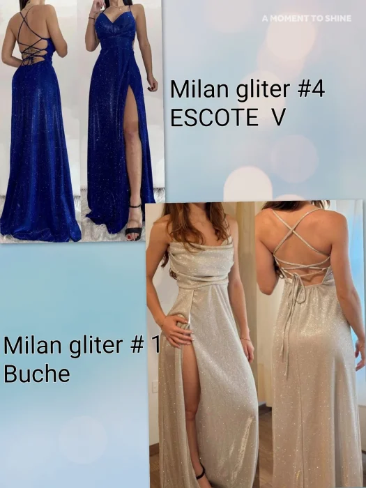 Vestidos Milan Gliter # 4 y # 1