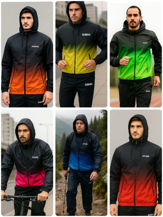 Campera Rompeviento Hombre Degradé X Mayor