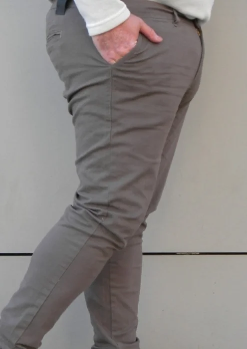 Corte Chino de Gabardina Hombre Pantalones