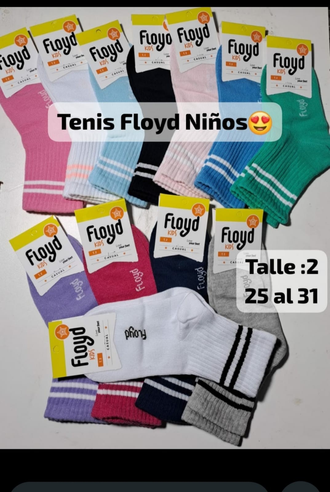 "floy Medias 1/3 Morley Niños Dos Rayas y Estampados - Imagen 5