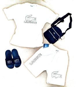 Conjunto Lacoste  Algodon Peinado Premium  Logo Bordado