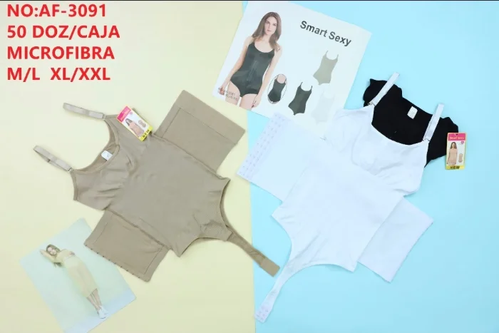 Body Reductor con Faja Ganchos Microfibra Modelador