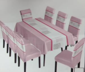 Set de Mantel + 8 Fundas de Sillas