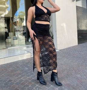 Conjunto Pollera Encaje con Top