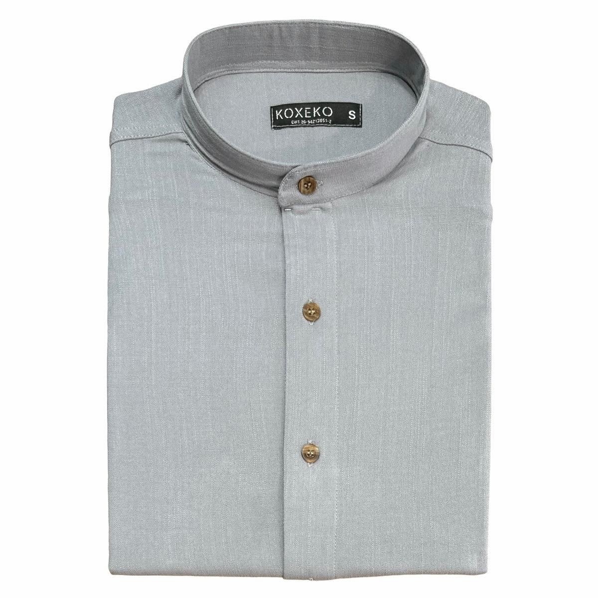 Camisa de Lino Cuello Mao Elastizado - Imagen 3