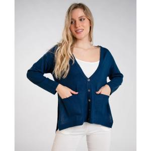 (em4292) Importado Gardigan con Bolsillos T086